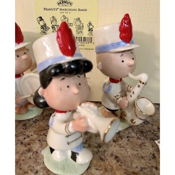 LENOX PEANUTS MARCHING BAND set NEW n BOX w/COA Snoopy Linus Sally Charlie Brown LENOX PEANUTS MARCHING BAND set NEW n BOX w/COA Snoopy Linus Sally Charlie Brown